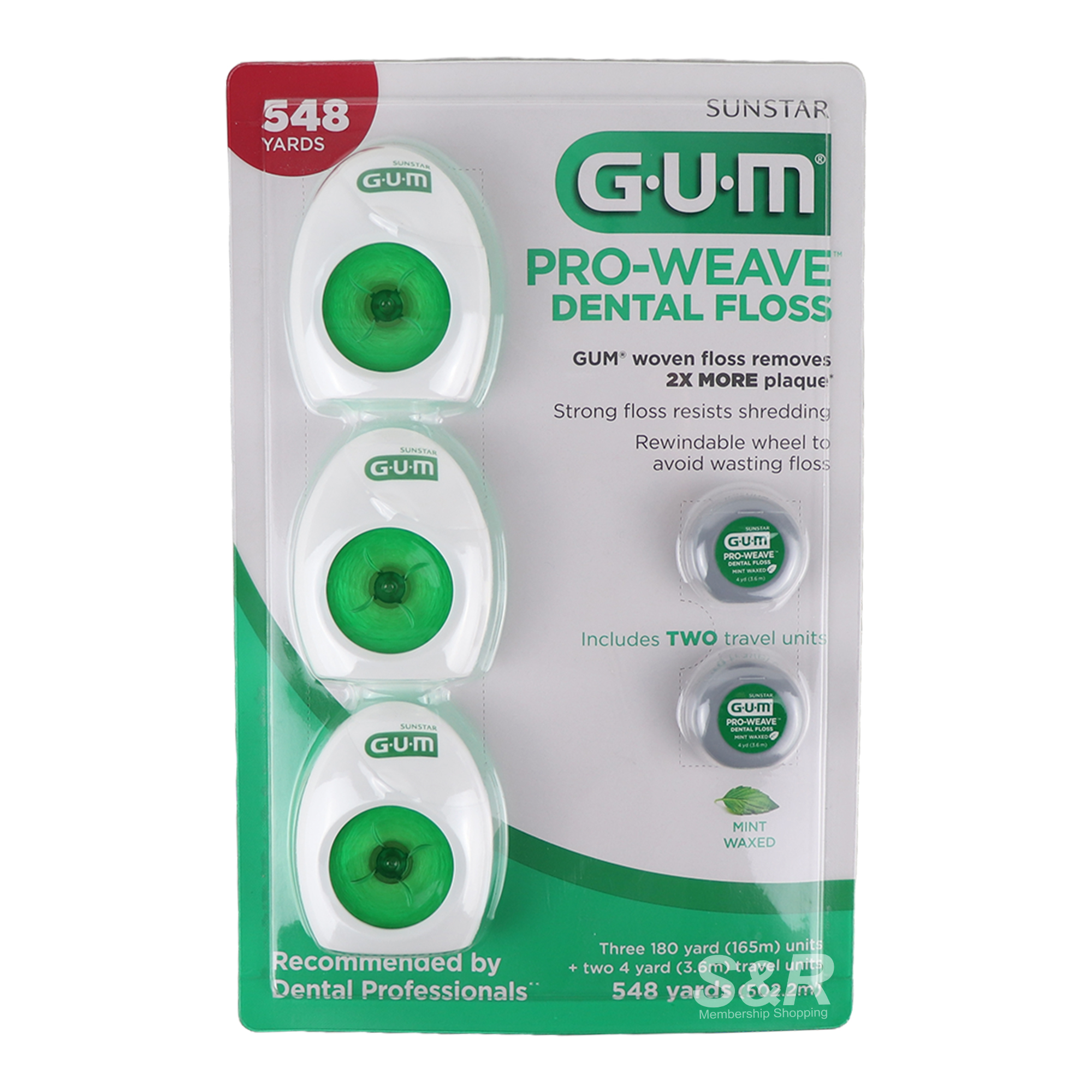 Gum Dental Floss Pro-Weave 3pcs